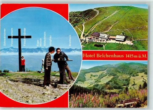 Belchen Hotel Belchenhaus Fliegeraufnahme Gipfelkreuz