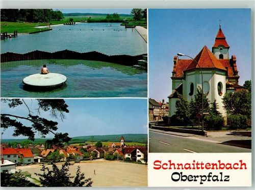 Schnaittenbach Rückseite mit Abschürfungen bzw Kleberesten Schwimmbad