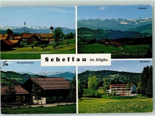 Scheffau Hagspiel Schwesternheim Bergheim Rückseite mit Abschürfungen bzw Kleberesten