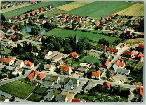 Kirchlengern Fliegeraufnahme Rückseite mit Abschürfungen bzw Kleberesten