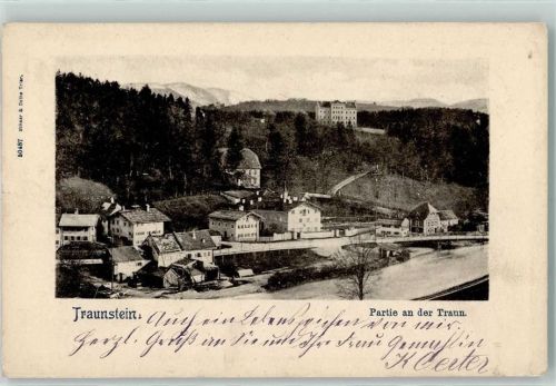 83278 W8220 Traunstein , Oberbay - Partie an der Traun