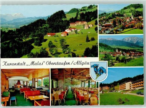 Oberstaufen Kuranstalt Malas Rückseite mit Abschürfungen bzw Kleberesten