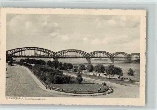 Warschau 1941 Eisenbahnbrücke AK