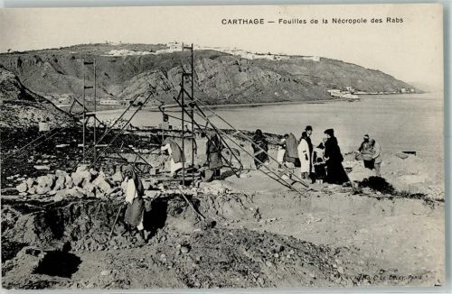 Karthago 1910 Fouilles de la Necropole des Rabs , Bergbau