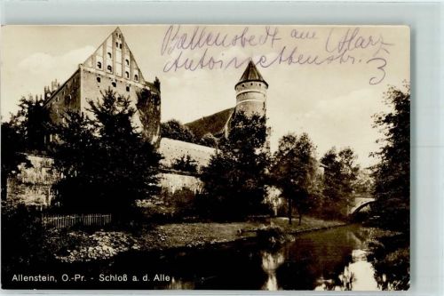 Allenstein Schloß an der Alle AK