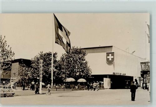New York City 1939 Swiss Pavillon with Garden Restaurant AK