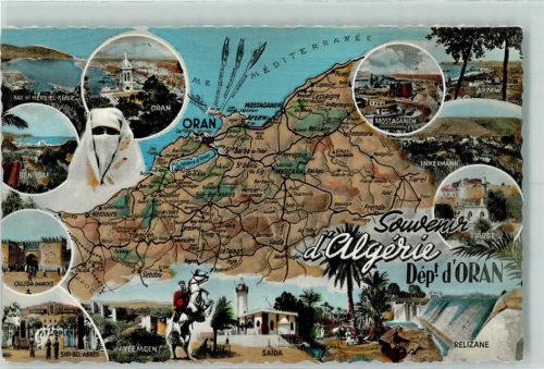 Oran 1975 Landkarte AK