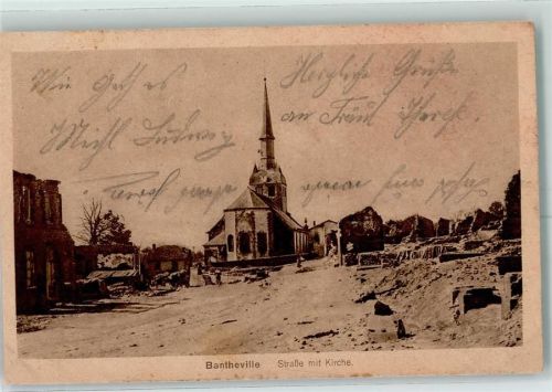 Bantheville 1916 Kirche Feldpost WK I