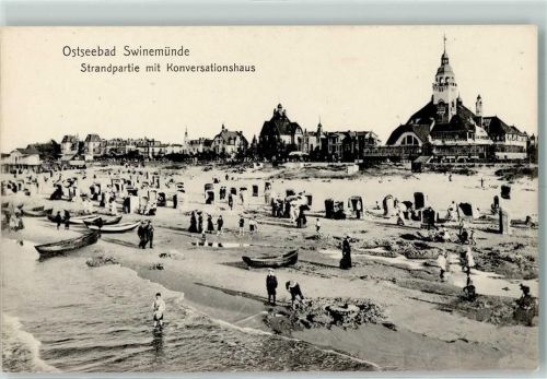 Swinemünde Strandpartie mit Konversationshaus