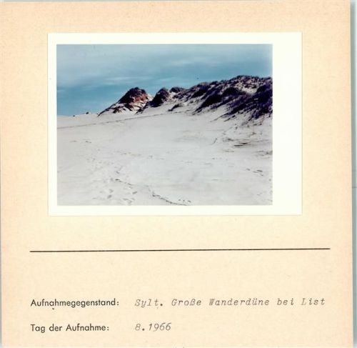 List Große Wanderdüne Foto montiert auf Karton