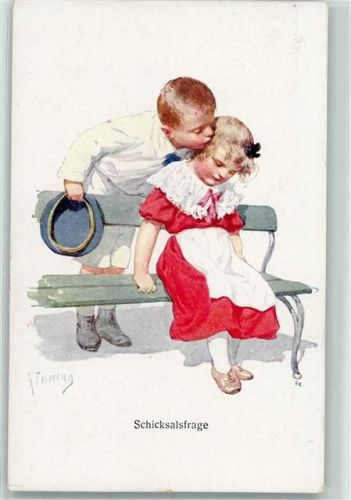 1930 Verlag BKW Serie 322-6 Kinderpoesie Küsse AK