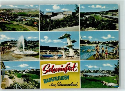 Schweinfurt Schwimmbad Sprungturm Wasserspiele