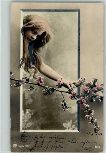 1903 Schablonentechnik Passepartout Serie 108 Nr. 3055 Jugendstil