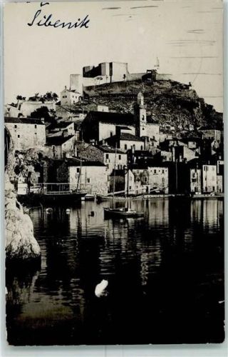 Sebenico 1931 Hafen Burg