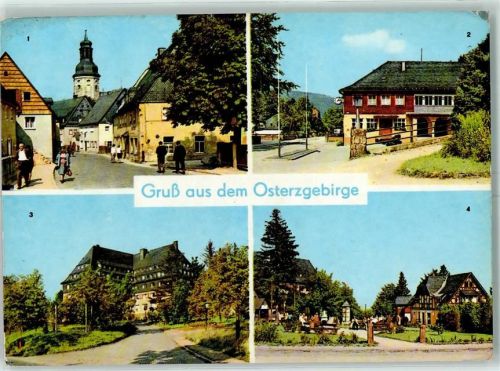 Geising Hauptstraße Kipsdorf Bahnhof Altenberg Sanatorium Raupennest
