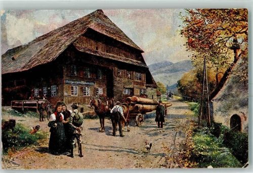 Höllental Gasthaus Zum Himmelreich Eingang ins Höllental Nr. 211 Schwarzwaldserie IV Blatt 2