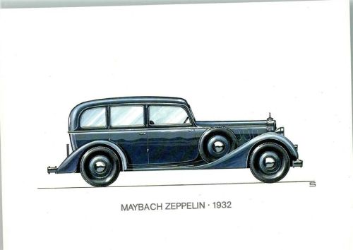 Maybach Zeppelin v. 1932 Rückseite Techn. Daten und Geschichte Oldtimer