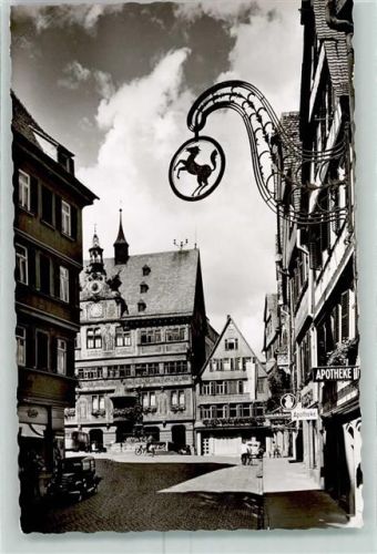 Tübingen Marktplatz Rathaus Apotheke Gasthaus
