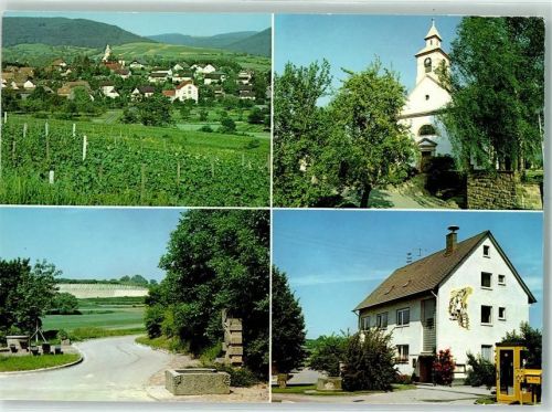 Herbolzheim Kirche Telefonzelle Briefkasten Weinberge