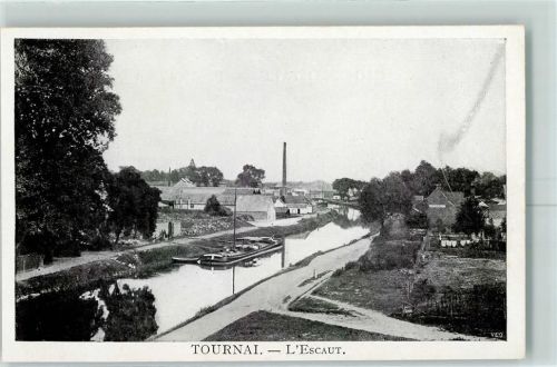 Tournai Kanal Frachtkahn