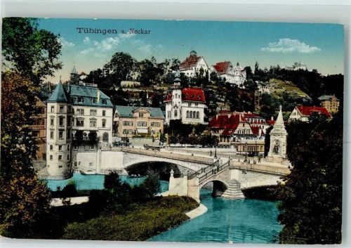 Tübingen 1916 Neckar Neckarbrücke