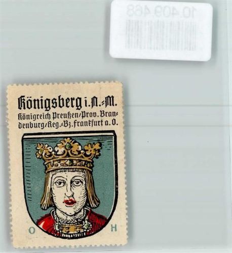 Königsberg Vignette Wappen Kaffee Hag ca 1920-1940