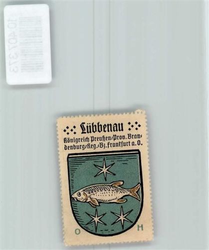 Lübbenau Vignette Wappen Kaffee Hag 1920-1940 Fisch