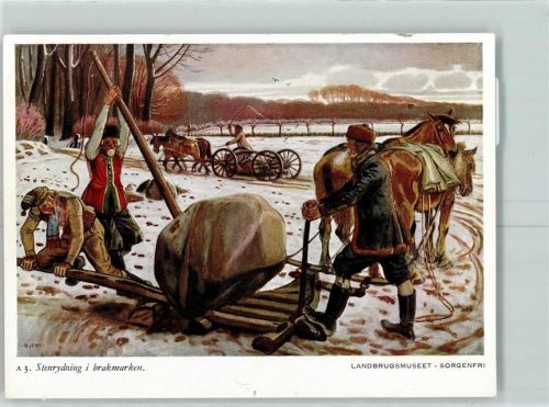 Oslo Kristiania - Schlitten Tracht Transport