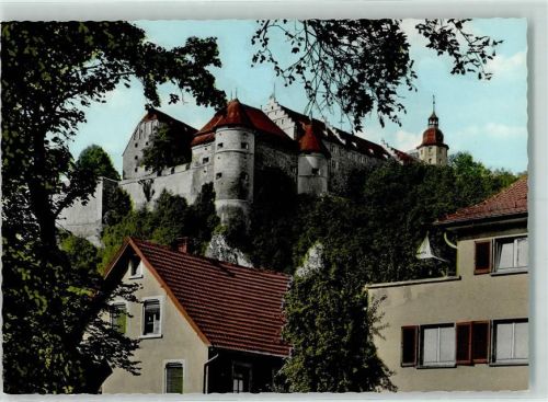 Heidenheim Rückseite mit Abschürfungen bzw Kleberesten Schloss Hellenstein