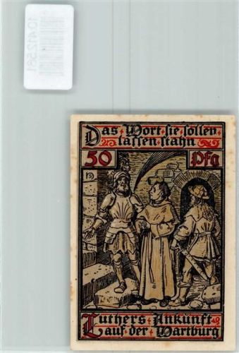 Eisenach Notgeld Ankunft Martin Luther