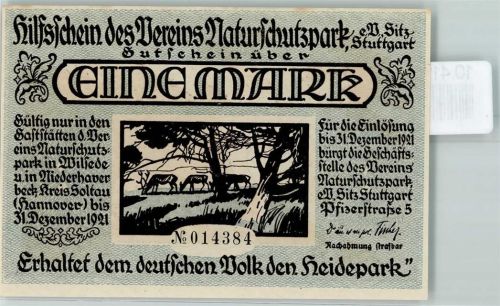Wilsede Notgeld Damwild
