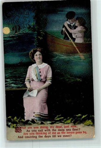 1915 Serie Thoughts of thee Mondschein WK I AK