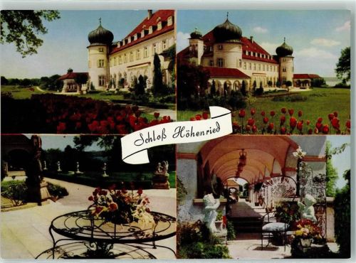 Starnberg Schloß Höhenried Haus für Gesundheitsvorsorge der LVA Rückseite mit Abschürfungen bzw Kleberesten