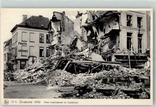 Ostende zerstörte Gebäude 1940