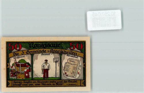 Neu Königsaue Notgeld 50 Pfennig Wichtel