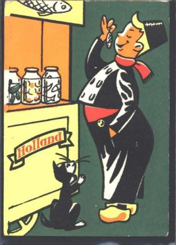 Katze Fisch AK