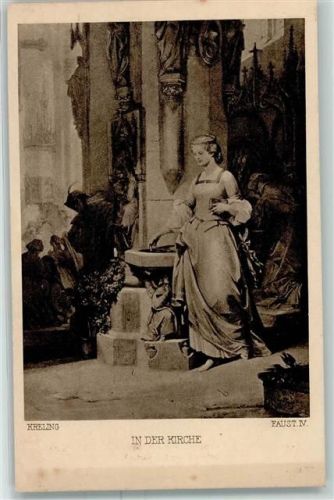 Faust IV In der Kirche Ackermann Serie 167 Gemälde von Kreling