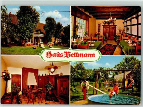Ennigerloh Pension Haus Bettmann Innenansicht Garten Kinderpool Spielplatz