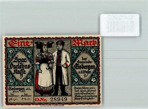 Eisbergen Notgeld Tracht