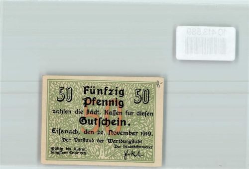 Wartburg Notgeld Pferdepflug