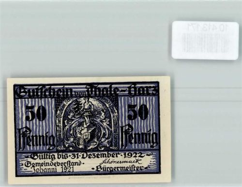 Thale Notgeld Walpurgishalle