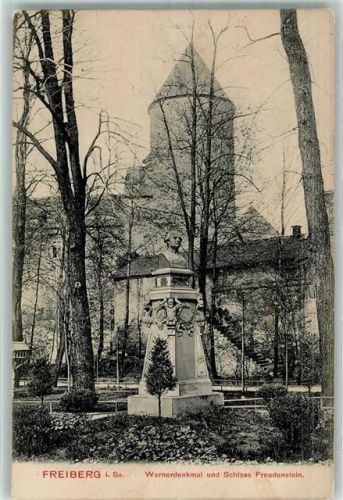 Freiberg 1909 Wernerdenkmal Schloss Freudenstein