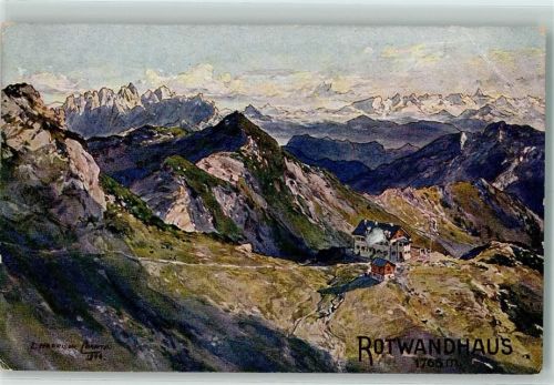 Rotwandhaus Posthilfsstelle Rotwandhaus Taxe Neuhaus sign. Compton