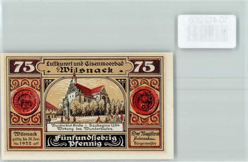 Bad Wilsnack Notgeld Wunderblut Kirche