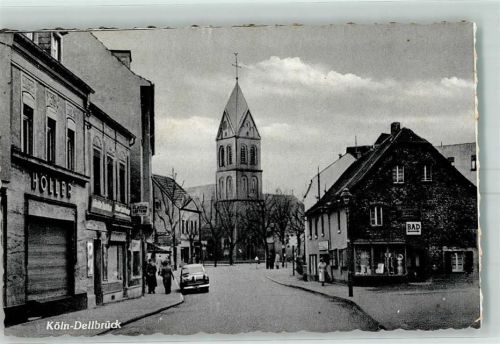 Köln Dellbrück 905 Kirche Lasengeschäft Höller Wegweiser Bad
