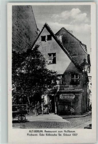 Lichtenberg Gasthaus Restaurant zum Nussbaum Fischerstraße Ecke Köllnische Straße Inh. Max Christoph Fischer