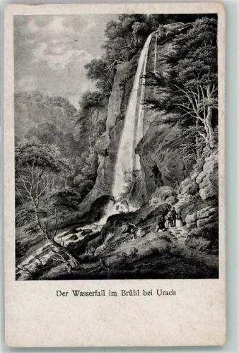 72574 W7432 Urach Bad Urach - Der Wasserfall im Brühl