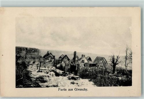 Givenchy-les-la-Bassee Feldpost WK I zerstörte Gebäude