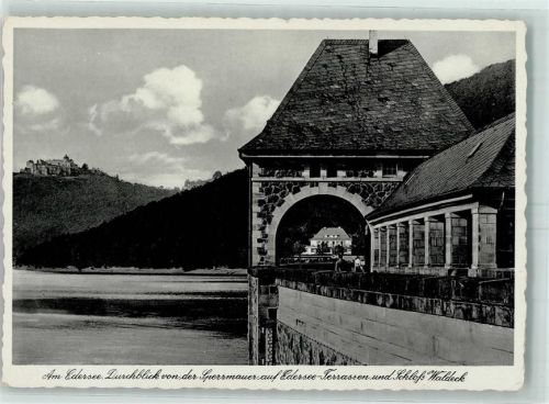 Edersee Gasthaus Edersee-Terrassen Schloß Waldeck