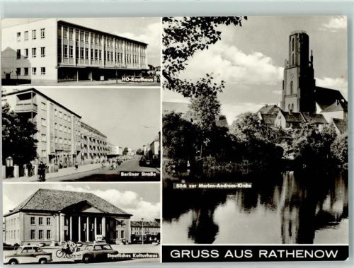 Rathenow St. Marien-Andreas Kirche Staatl. Kulturhaus HO-Kaufhaus
